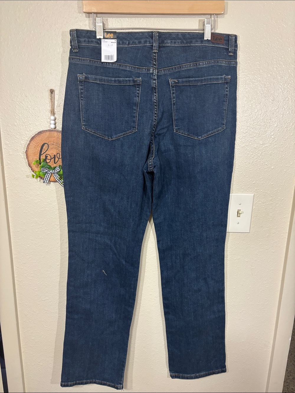 Lee Instant Slim High Rise Ellis Straight Leg Jeans Size 14 NEW - Picture 3 of 5